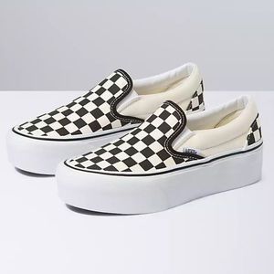 EUC VANS CHECKERED PLATFORM SZ 8.5